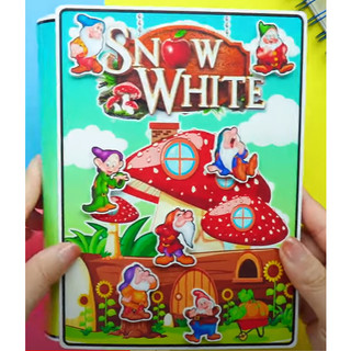 #72 | Snow White and the Seven Dwarfs, ngôi nhà Bạch Tuyết và 7 chú lùn, búp bê giấy - Candyhome Paper
