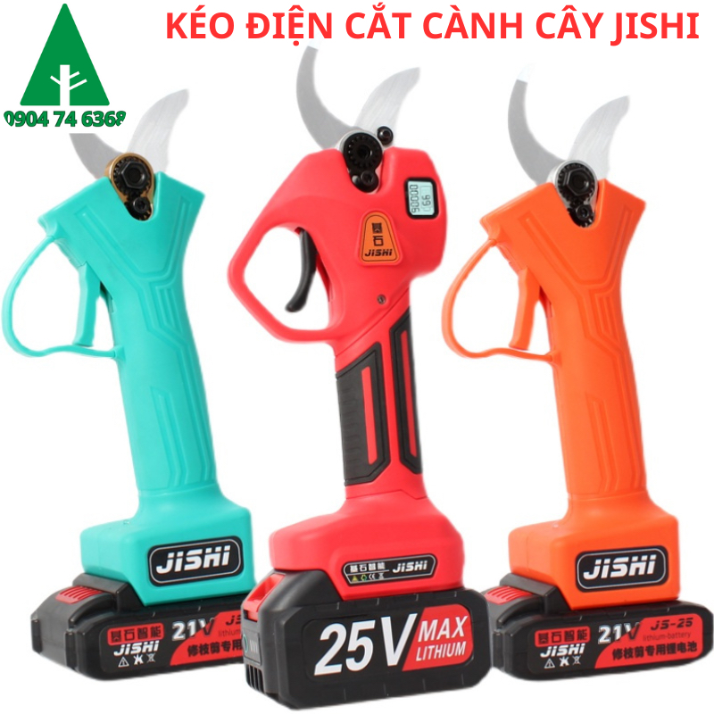 Kéo tỉa cây bằng điện, Máy cắt cây cành bằng điện. Máy cắt tỉa cành cây JISHI