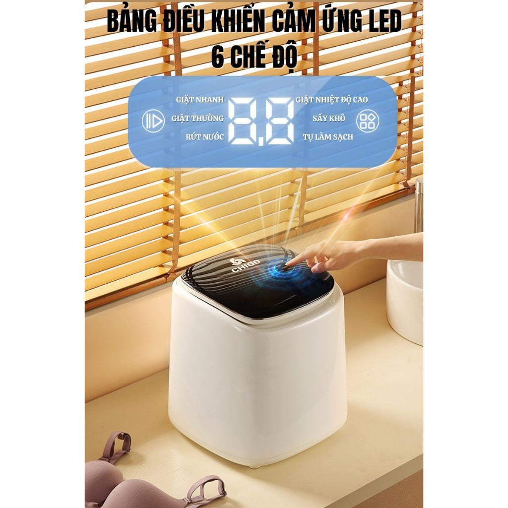Máy giặt mini đồ lót khuẩn và sấy khô cao cấp máy giặt đồ trẻ em sơ sinh siêu sạch khử trùng sấy khô an toàn