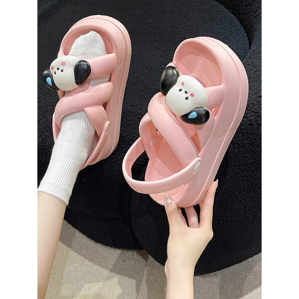 Dép sandal nữ độn đế 7 phân siêu cao hình gấu thời trang cá tính trẻ trung mẫu mới nhất