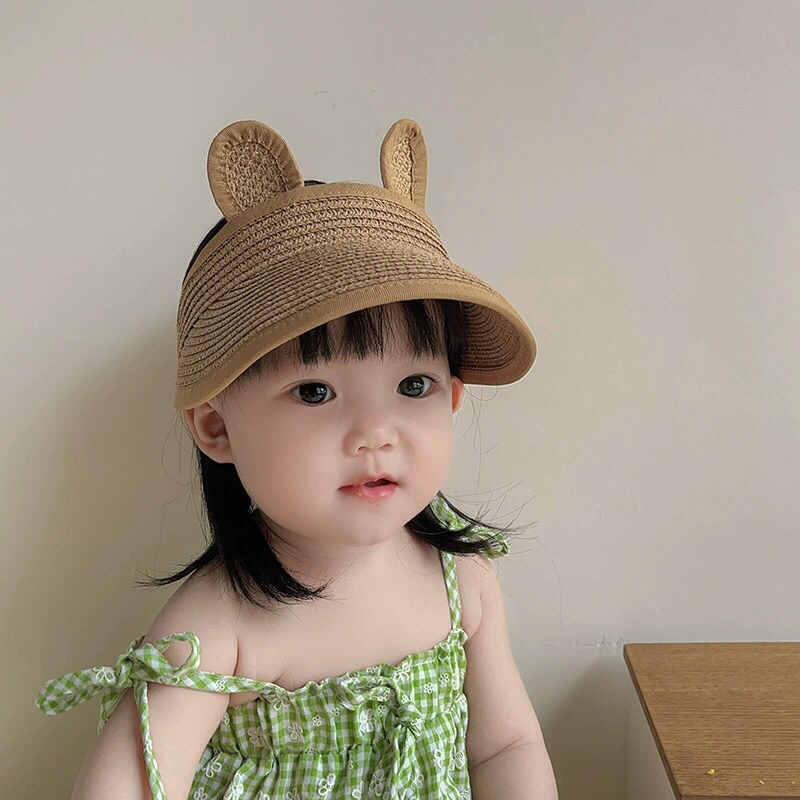 Mũ nón cói nửa đầu đi biển cho bé 1-5 tuổi gấp gọn cực xinh