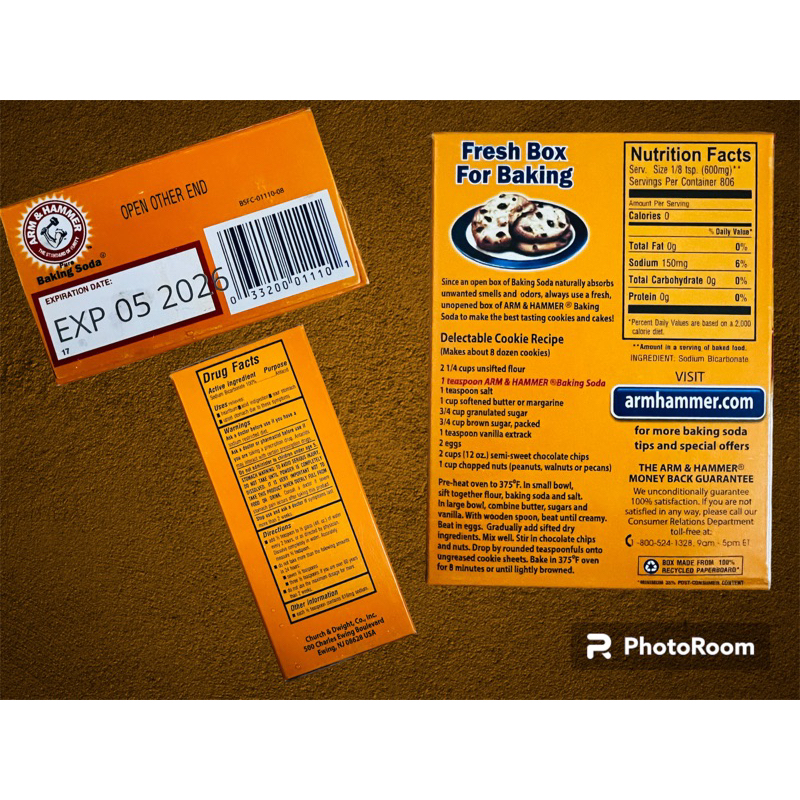 Baking Soda Arm & Hammer 454g Làm Sáng Răng, Tẩy Trắng Quần Áo An Toàn.