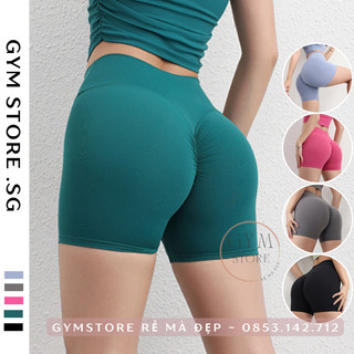 Quần Tập Gym Legging Đùi Biker short Thể Thao Nữ Cạp Lưng Cao Gen Bụng Chun Mông Siêu Tôn Dáng 9201