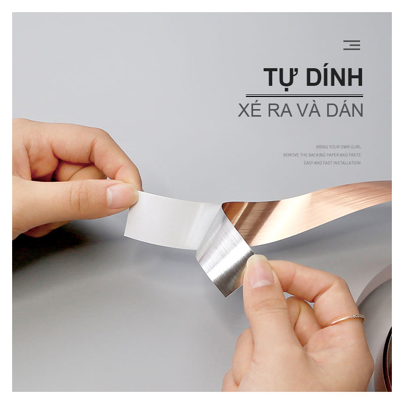Chỉ dán viền trang trí 50m Viền trang trí Cuộn dán viền trang trí Rộng 0.5cm/1cm/15cm/20cm Chống nước, chống bụi
