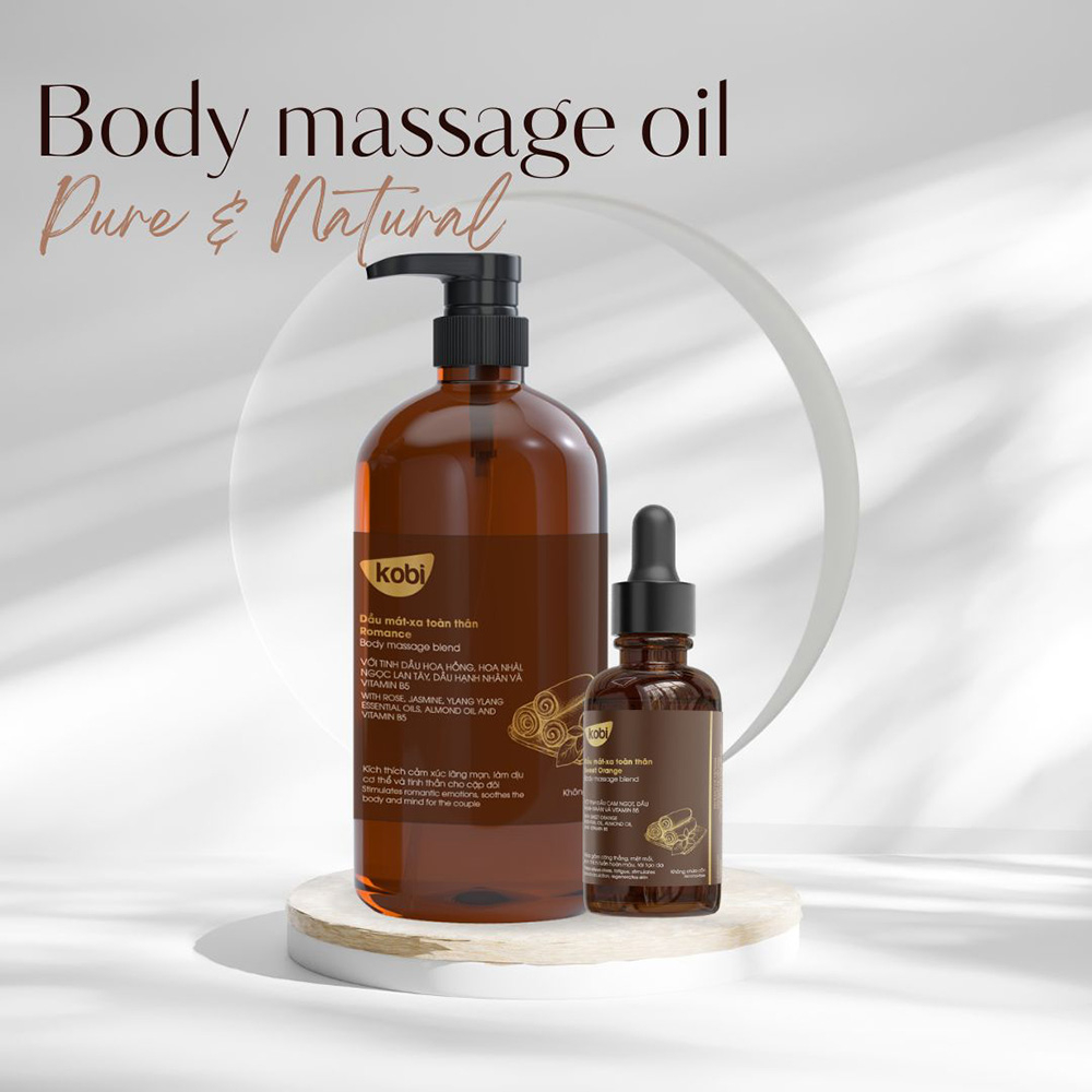 Dầu massage body Kobi mát xa cơ thể giúp thư giãn, giảm đau cơ, giảm căng thẳng, mệt mỏi hiệu quả