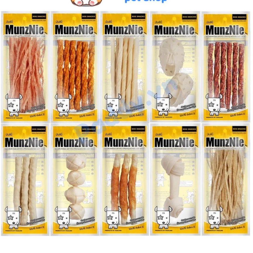 Khô Gà MUNZNIE MiNi Cho Chó Gặm Sạch Răng, Que Thưởng Mềm Cho Chó Rất Ngon