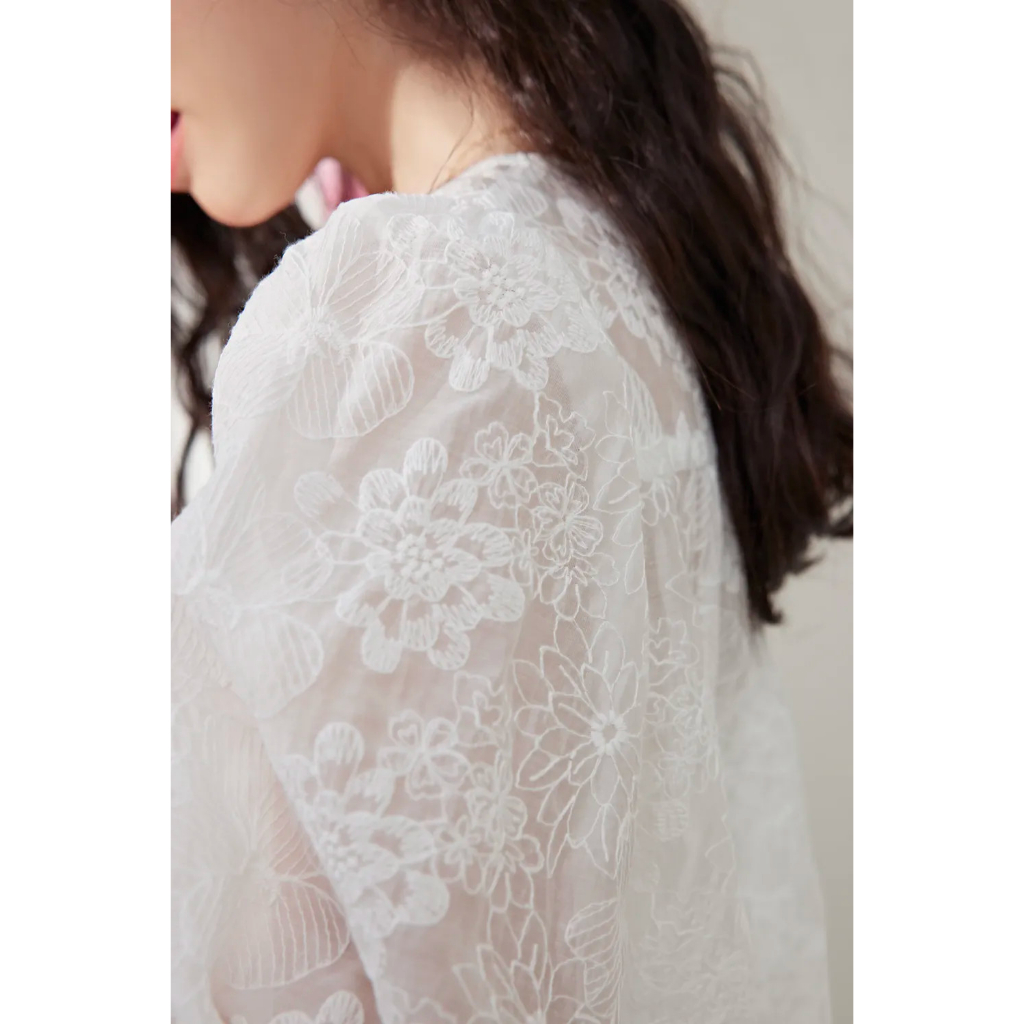 Áo tay lửng thêu hoa hàng xuất Kuose