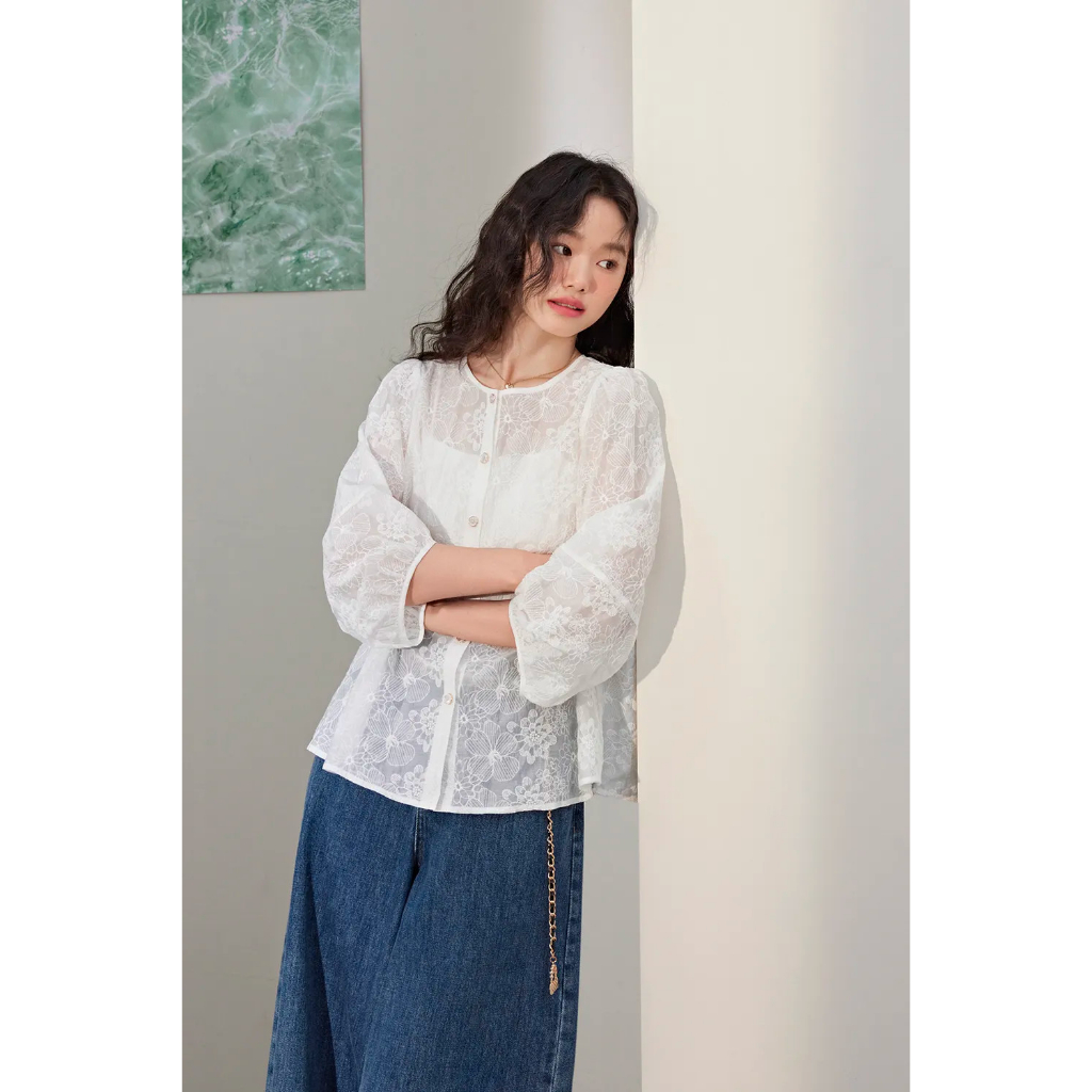 Áo tay lửng thêu hoa hàng xuất Kuose
