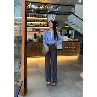 Quần suông bấu ly túi chéo