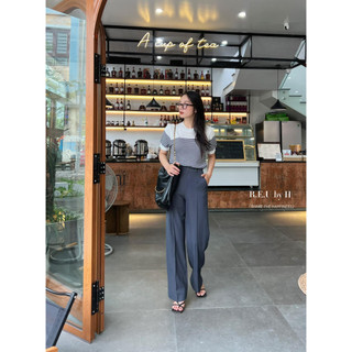 Quần suông bấu ly túi chéo