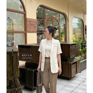 Quần suông bấu ly túi chéo