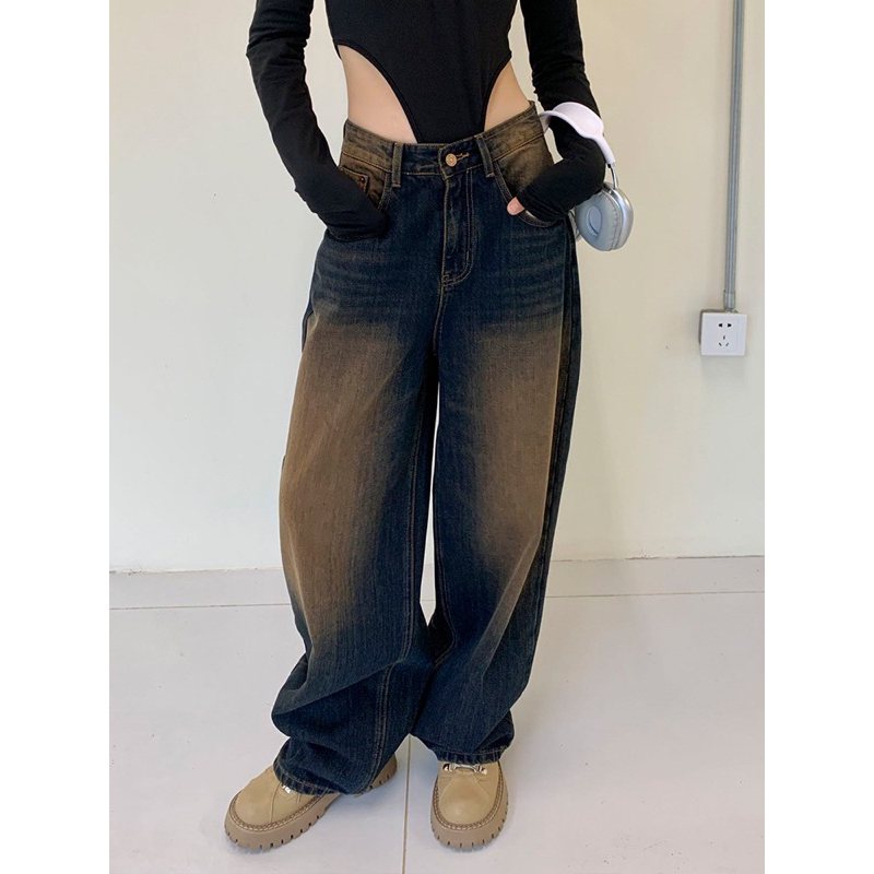 Quần jean nam ống suông rộng M10, quần bò nam đen xám dáng baggy vải demin phong cách hàn quốc MELLIXI | BigBuy360 - bigbuy360.vn