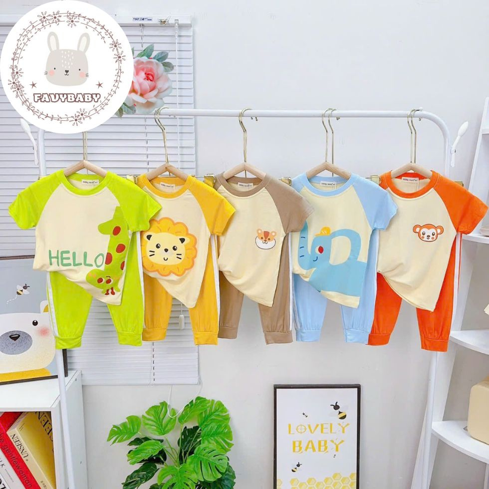 Bộ Tay Ngắn Quần Dài Thun Lạnh MINKY MOM Chính Hãng Dáng Năng Động Cho Bé Trai Bé Gái 0 1 2 3 4 5 Tuổi - Favybaby