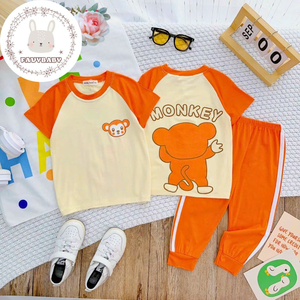 Bộ Tay Ngắn Quần Dài Thun Lạnh MINKY MOM Chính Hãng Dáng Năng Động Cho Bé Trai Bé Gái 0 1 2 3 4 5 Tuổi - Favybaby