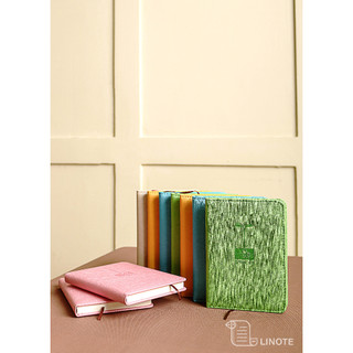 LINOTE Sổ cầm tay A6 Grow-up bìa da vân họa tiết nổi cao cấp, dòng kẻ ngang