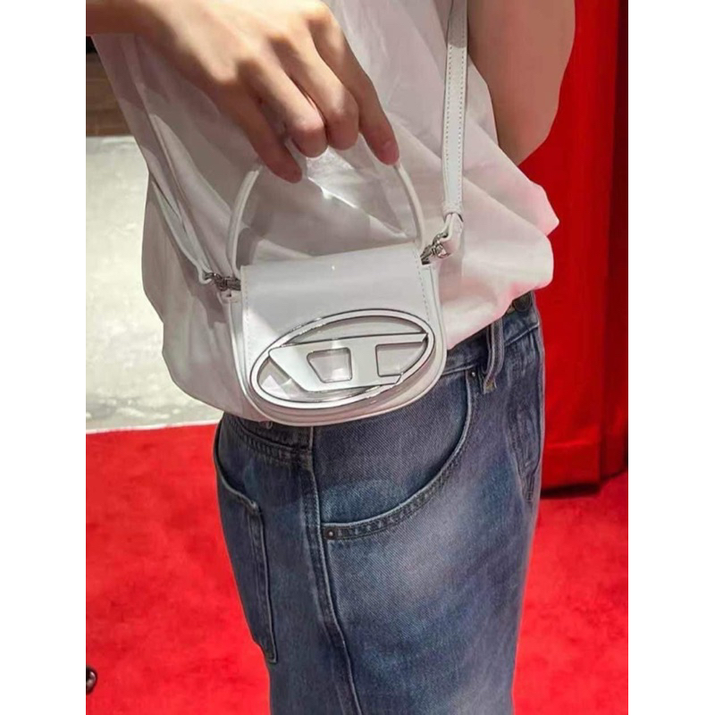 TÚI MINI CHỮ D FULLBOXX HÀNH QC CẦM TAY ĐEO CHÉO  MÀU BẠC MÀU ĐEN