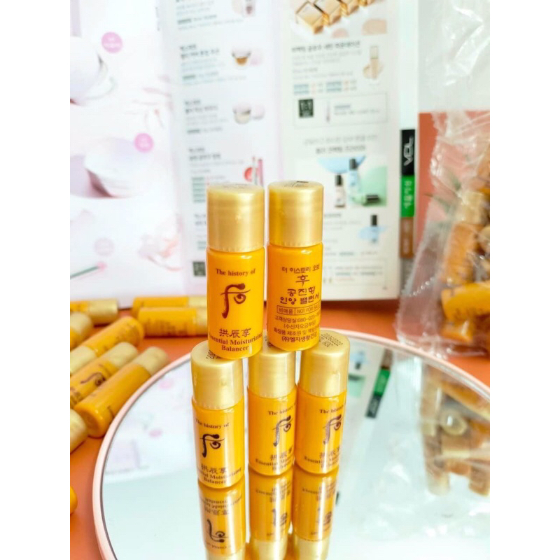 5 chai nước hoa hồng Whoo vàng chống lão hoá sáng mịn da dưỡng ẩm sâu cho da