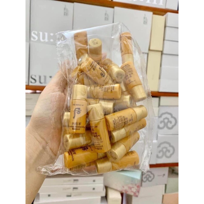 5 chai nước hoa hồng Whoo vàng chống lão hoá sáng mịn da dưỡng ẩm sâu cho da