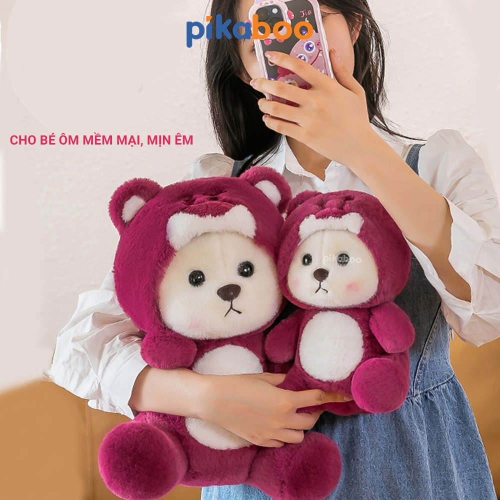 Gấu bông Lotso to , mini size 28 40cm thú nhồi bông kute đáng yêu Pikaboo mẫu mã đa dạng chất liệu cao cấp an toàn