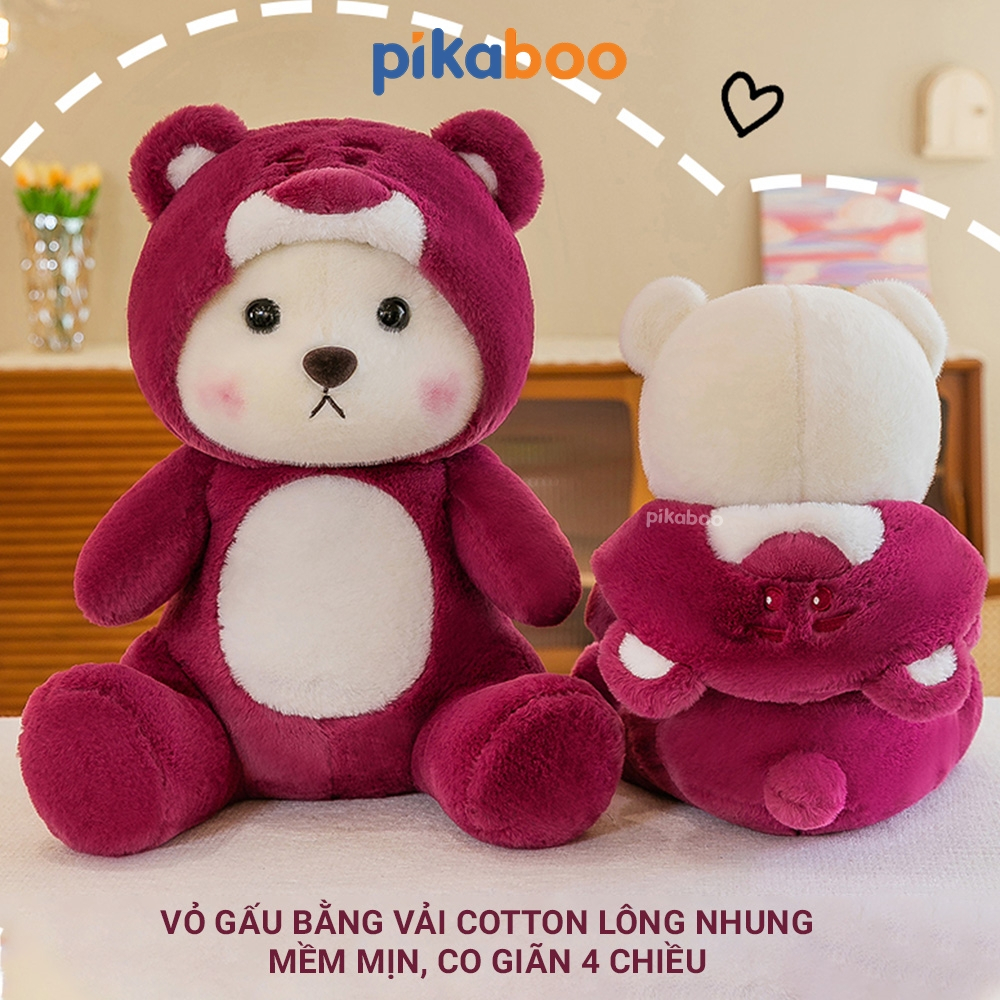 Gấu bông Lotso to , mini size 28 40cm thú nhồi bông kute đáng yêu Pikaboo mẫu mã đa dạng chất liệu cao cấp an toàn