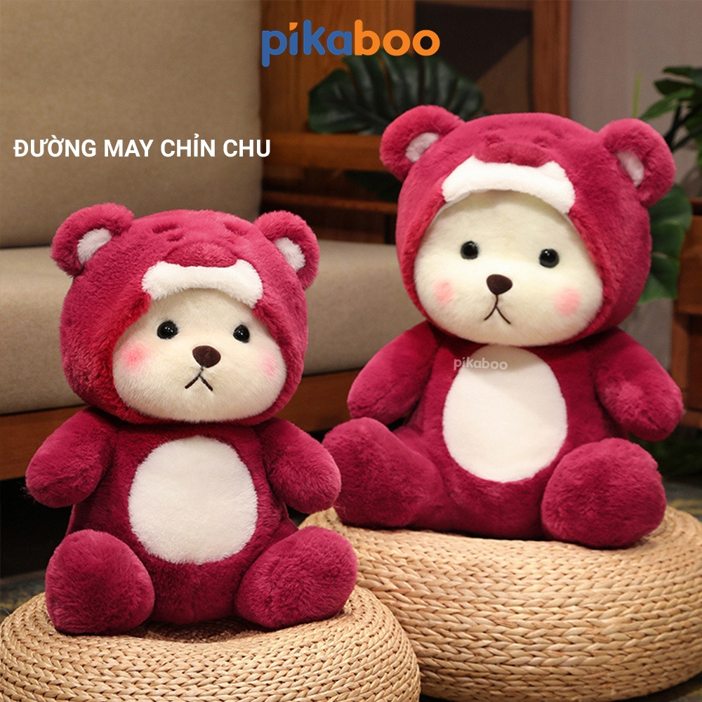 Gấu bông Lotso to , mini size 28 40cm thú nhồi bông kute đáng yêu Pikaboo mẫu mã đa dạng chất liệu cao cấp an toàn