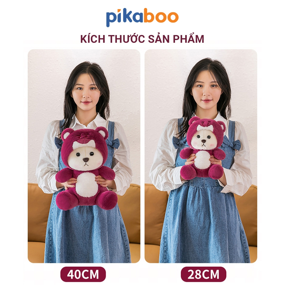 Gấu bông Lotso to , mini size 28 40cm thú nhồi bông kute đáng yêu Pikaboo mẫu mã đa dạng chất liệu cao cấp an toàn