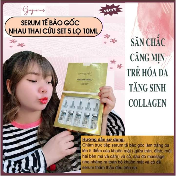 Set Serum Tế Bào Gốc Nhau Thai Cừu Múi Xù Gorgeous 5 lọ 10ml