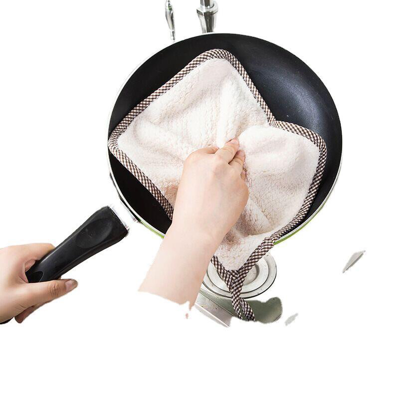 Khăn Lau Bếp Khăn Lau Tay Bát Chén Đĩa Đa Năng Vuông Có Dây Treo