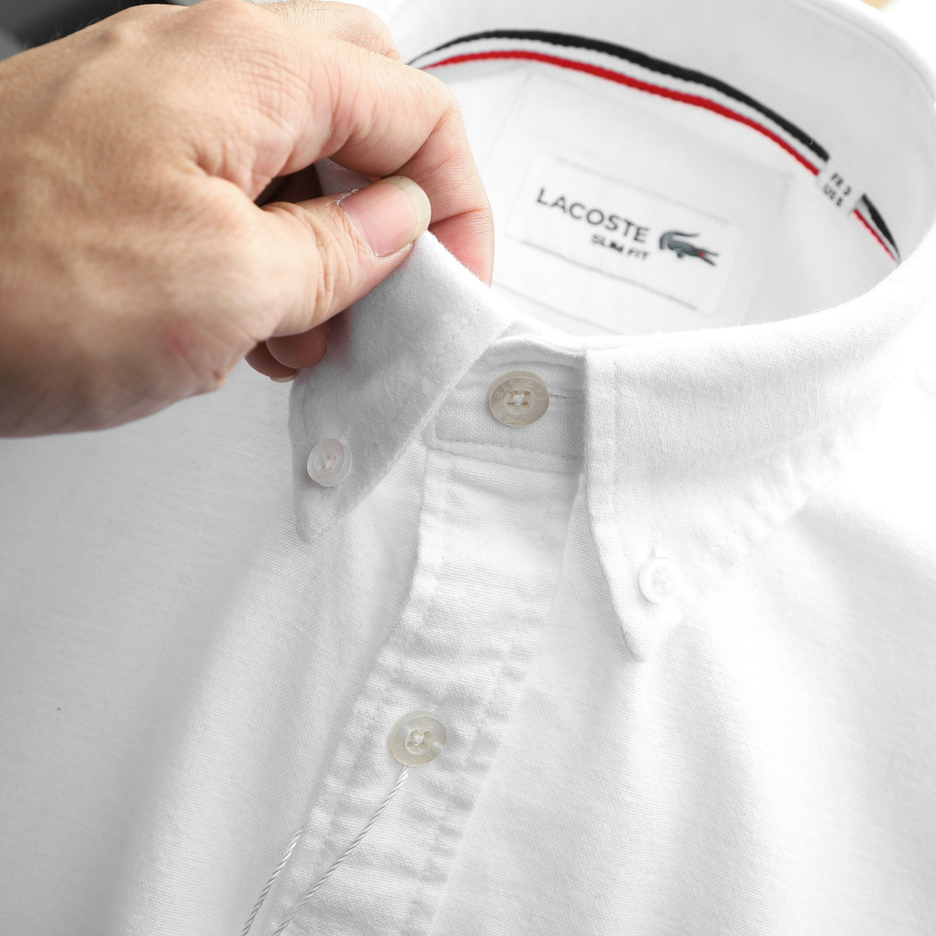 Áo sơ mi nam tay ngắn CÓ TÚI LACOSTE VẢI CHỐNG NHĂN KO CẦN ỦI Vải Xịn Oxford Kháng Khuẩn Co Giãn Hàng Chuẩn Hãng