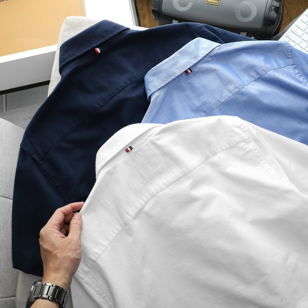 Áo sơ mi nam tay ngắn CÓ TÚI LACOSTE VẢI CHỐNG NHĂN KO CẦN ỦI Vải Xịn Oxford Kháng Khuẩn Co Giãn Hàng Chuẩn Hãng