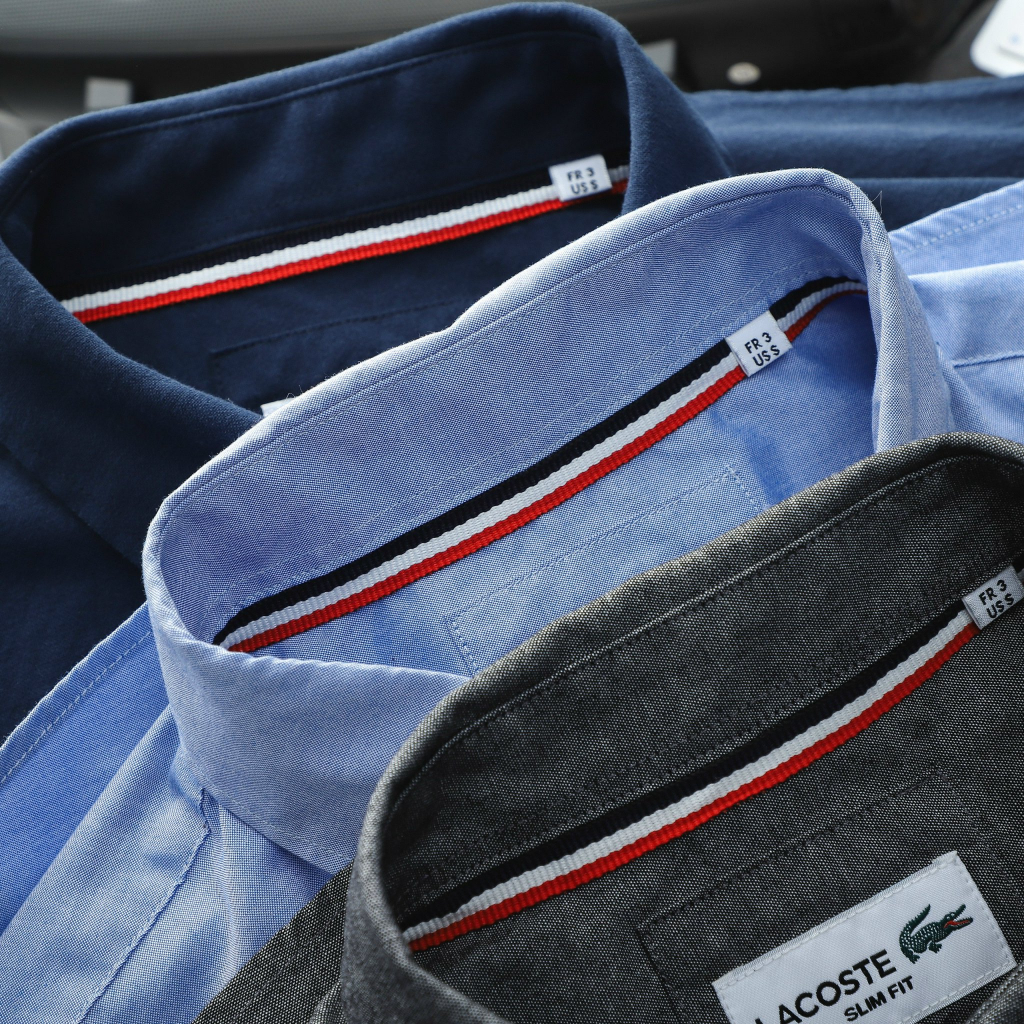 Áo sơ mi nam tay ngắn CÓ TÚI LACOSTE VẢI CHỐNG NHĂN KO CẦN ỦI Vải Xịn Oxford Kháng Khuẩn Co Giãn Hàng Chuẩn Hãng
