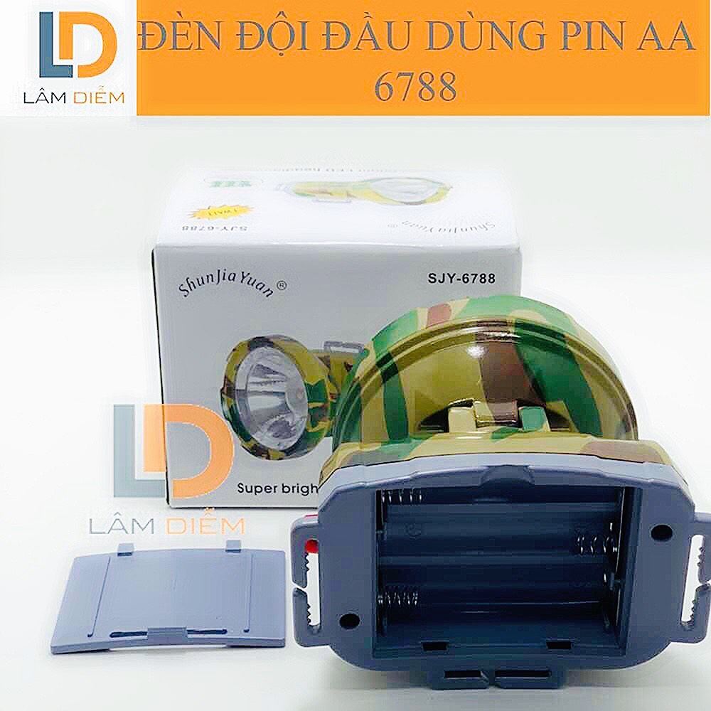 Đèn pin đội đầu pin rời aa 8068 - 6788