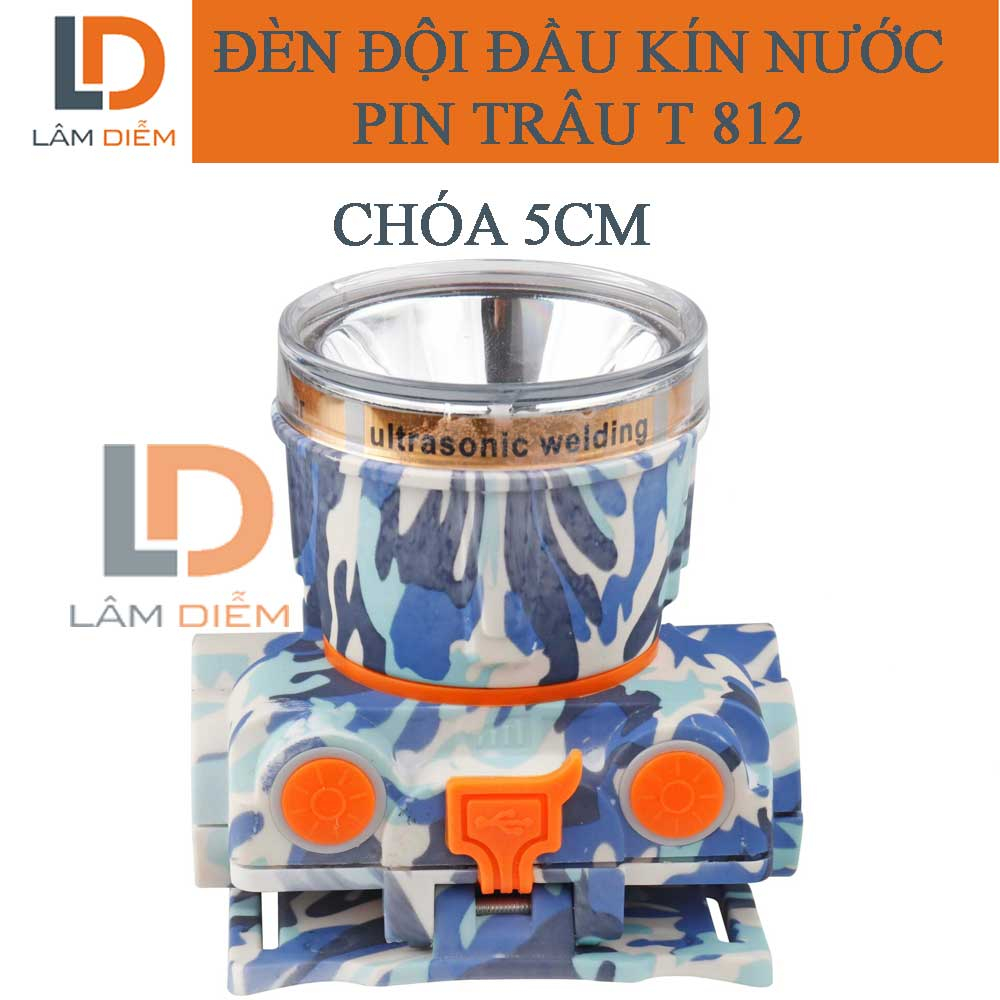 ĐÈN PIN SẠC 3 CHẾ ĐỘ ĐỘI ĐẦU CHỐNG NƯỚC PIN SIÊU LÂU T818-812