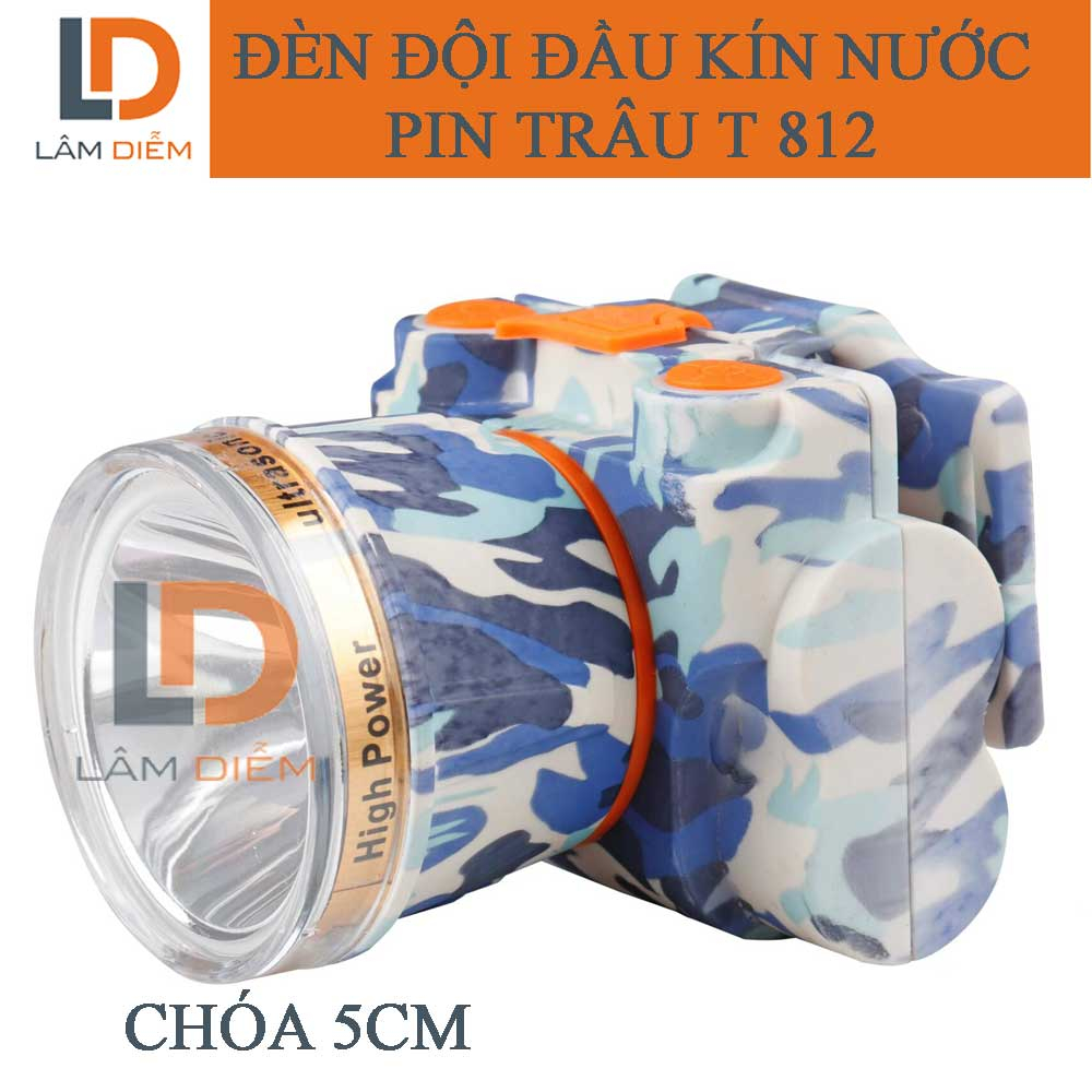 ĐÈN PIN SẠC 3 CHẾ ĐỘ ĐỘI ĐẦU CHỐNG NƯỚC PIN SIÊU LÂU T818-812