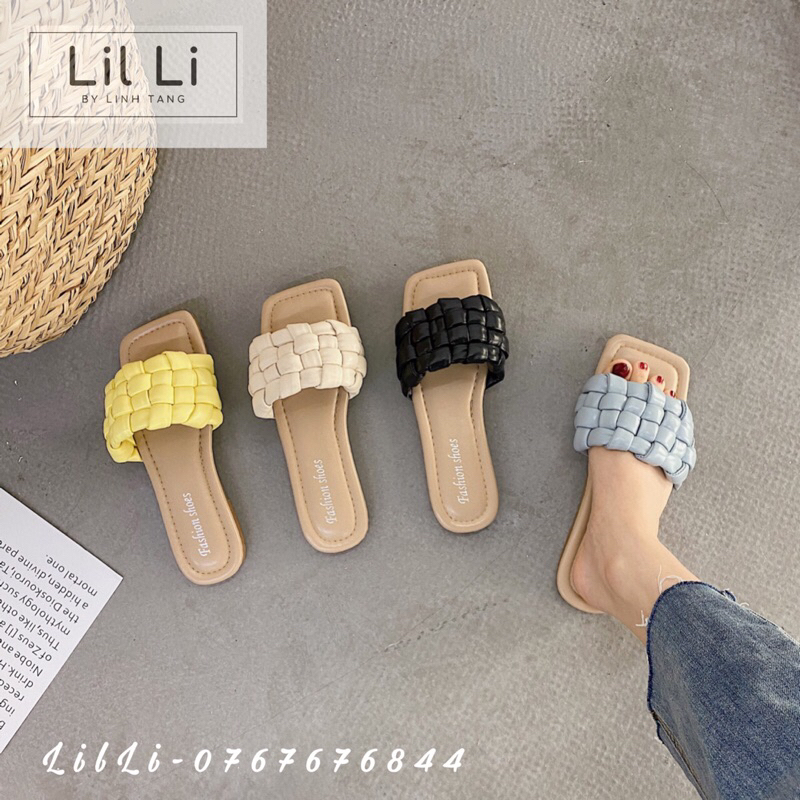 Dép bính quai ngang mũi vuông bản to cao cấp size 35-40