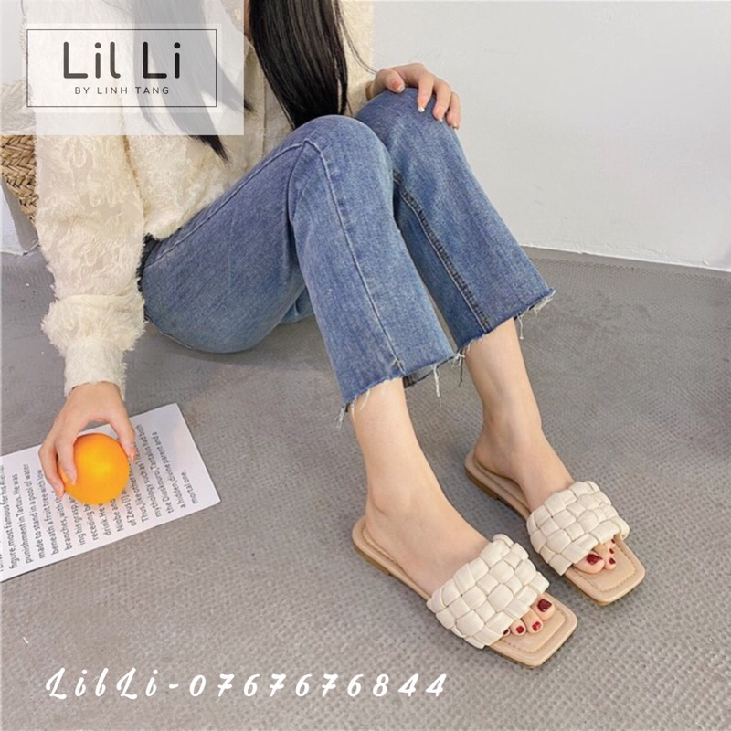 Dép bính quai ngang mũi vuông bản to cao cấp size 35-40