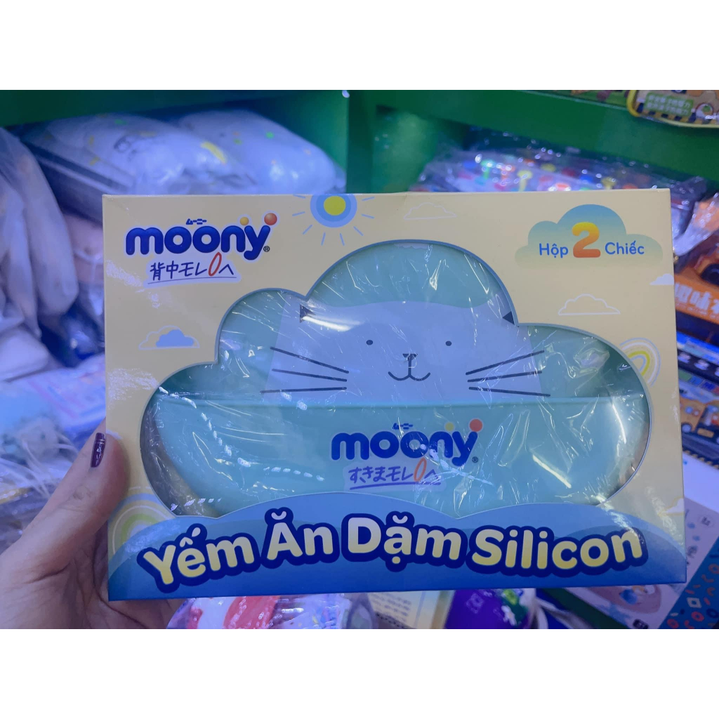 Yếm máng ăn dặm Silicol cho bé - hàng quà tặng bỉm moony