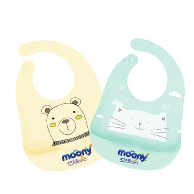 Yếm máng ăn dặm Silicol cho bé - hàng quà tặng bỉm moony