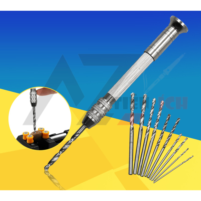 Dụng cụ khoan tay và bộ mũi khoan mini