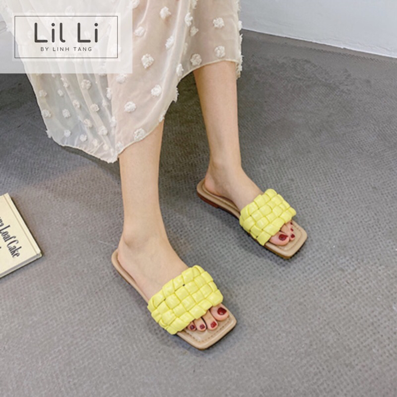 Dép bính quai ngang mũi vuông bản to cao cấp size 35-40