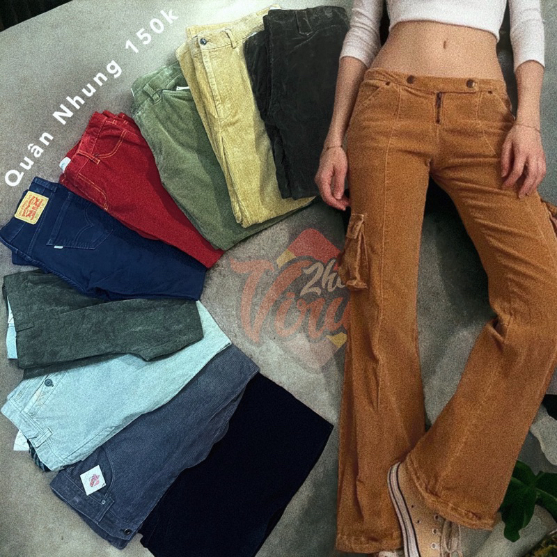 🧡Quần nhung-Corduroy unisex 2HAND-Loại 1 🧡