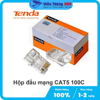 Hạt mạng xuyên thấu Cat5, Cat6 Tenda hộp 100 hạt