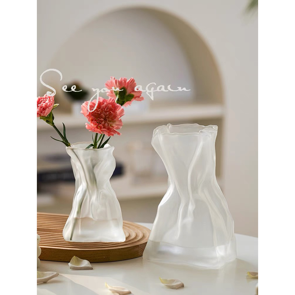 Bình cắm hoa thủy tinh dáng eo Origami Đặc Biệt Sáng Tạo Trang Trí Nhà Cửa