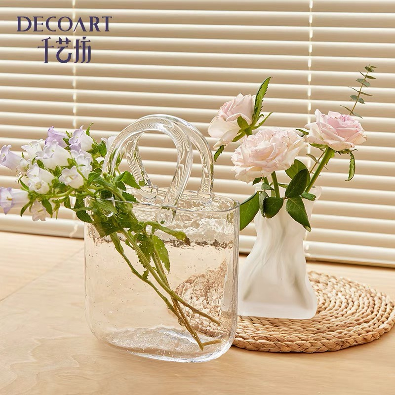 Bình cắm hoa thủy tinh dáng eo Origami Đặc Biệt Sáng Tạo Trang Trí Nhà Cửa