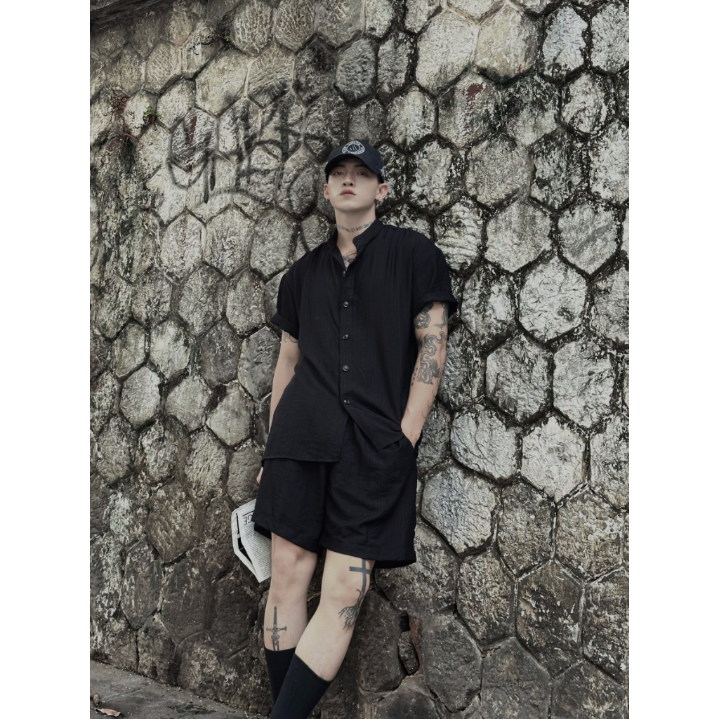 Bộ đũi nam BIGSIZE  cổ tròn quần đùi có túi Melody