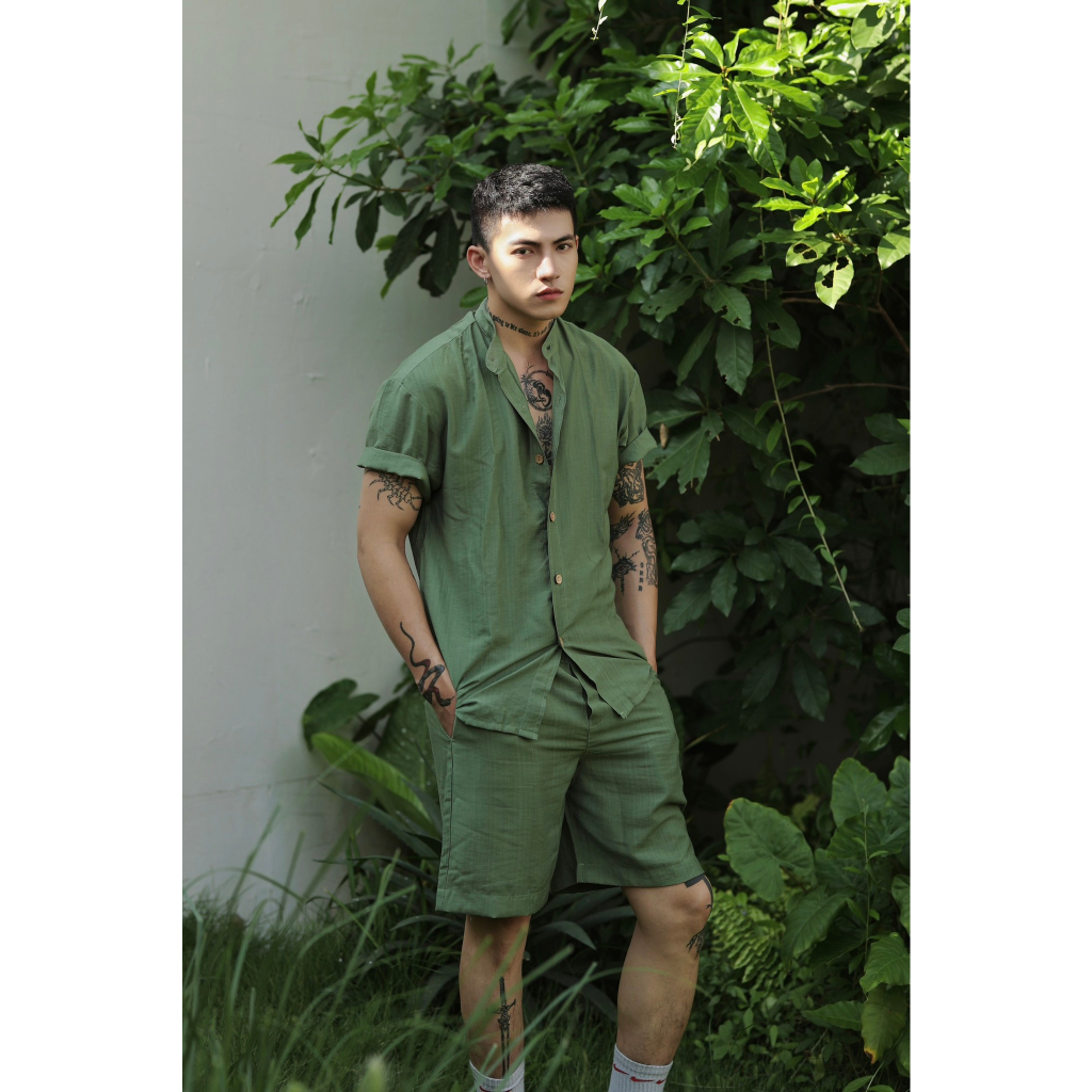 Bộ đũi nam BIGSIZE  cổ tròn quần đùi có túi Melody