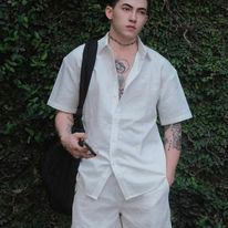 Bộ đũi nam BIGSIZE  cộc tay cổ sơ mi quần đùi có túi Melody