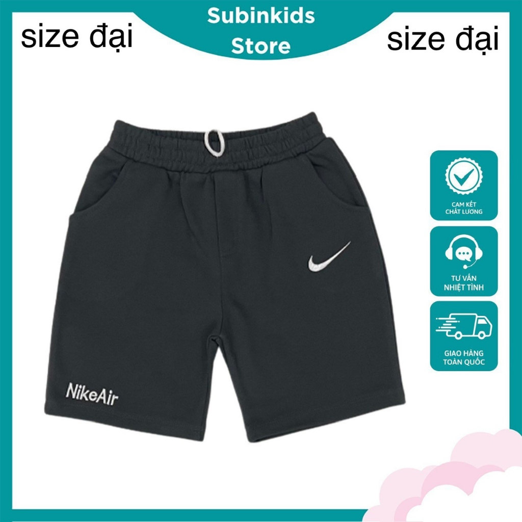 Quần short thun da cá bé trai,thêu ni_ke size đại từ 43-62 Kg