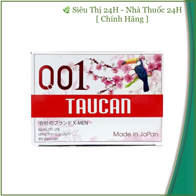 TAUCAN Bao cao su siêu mỏng 0.01 kéo dài thời gian nhập khẩu Nhật Bản Hộp 10 cái - EZ Pharmacy