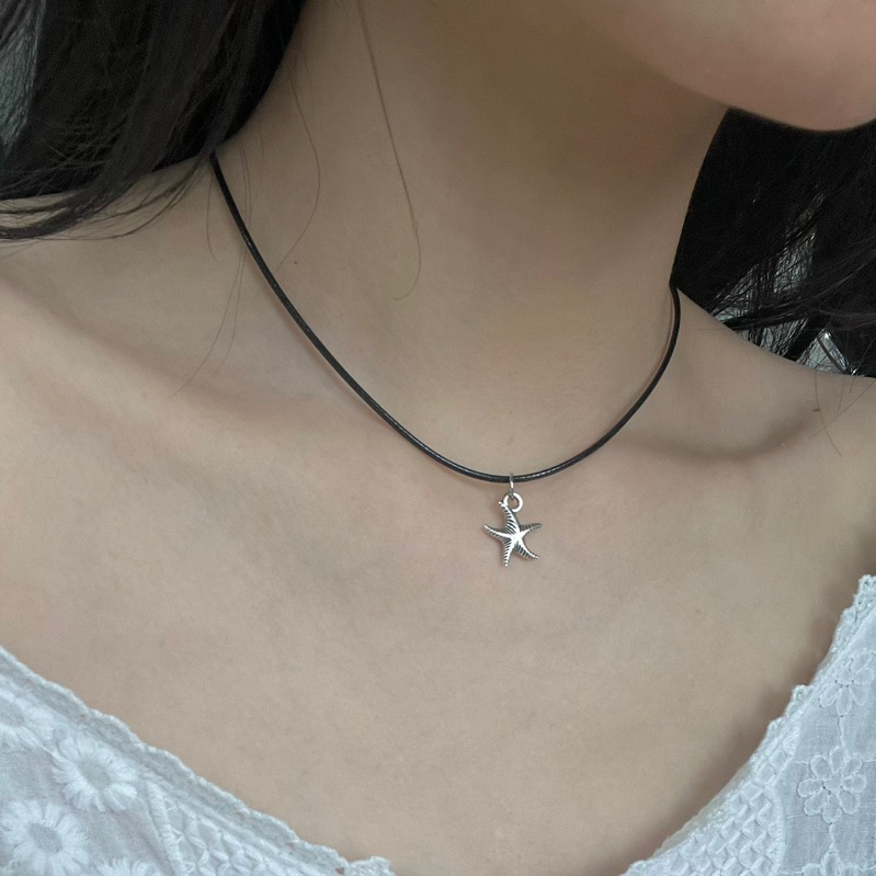 Vòng Cổ Dây Sáp Mặt Sao Trái Tim Hoa Cúc